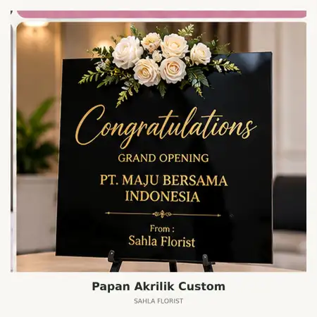 Papan Bunga Akrilik Bau Bau